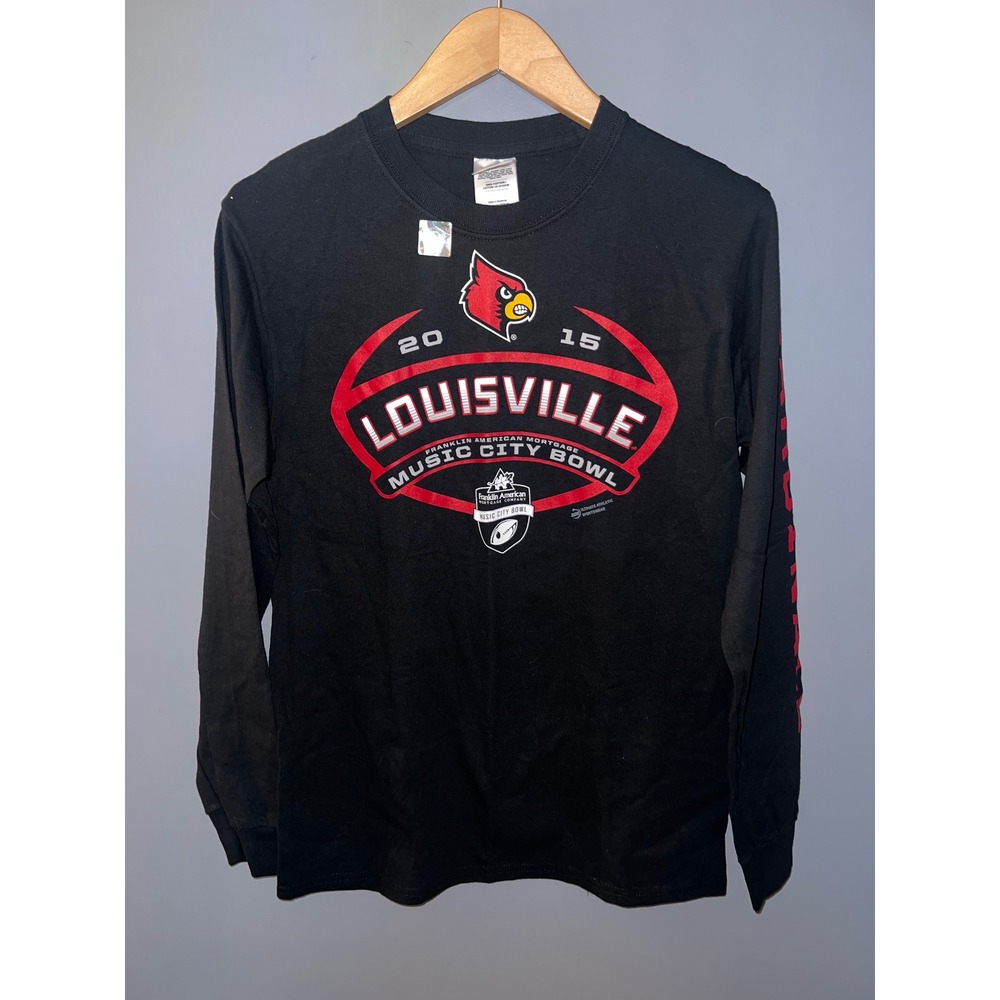 Louisville Cardinals 2015 Music City Bowl Long Sleeve Shirt Black Mens Small
